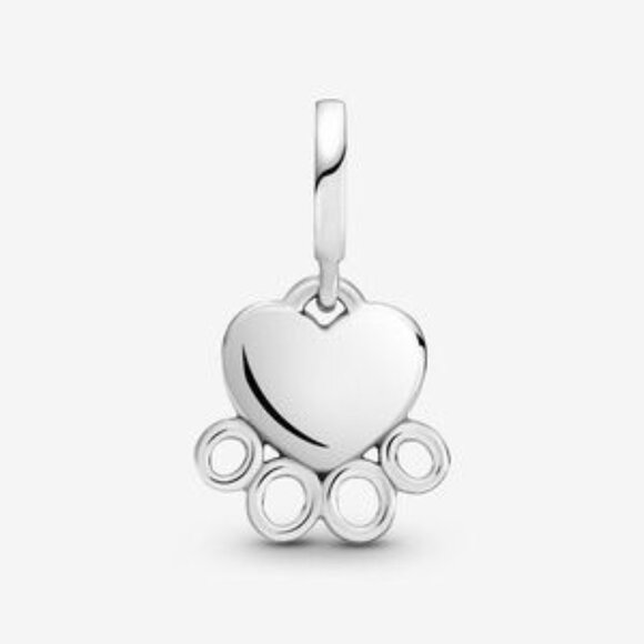 Pandora Hearts & Paw Print Dangle Charm - Picture 2 of 5